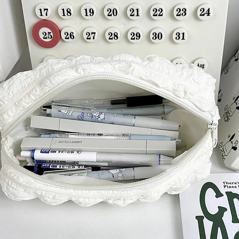 Pillow Pencil Case – Large Capacity Polyester Cosmetic Bag Pencil Case Pouch Axl