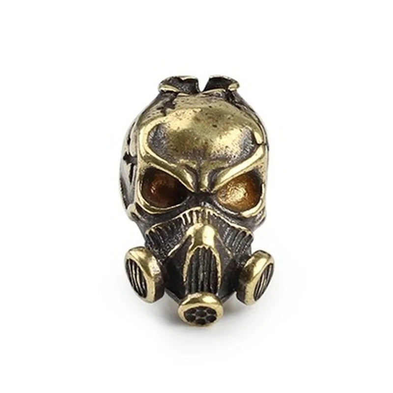 Pirate Skull Brass Knife Bead – Vintage EDC Paracord Pendant EDC Paracord Bead Axl gas yellow