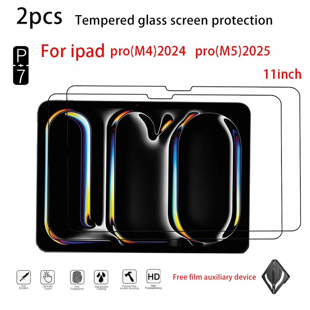 2-Pack iPad Tempered Glass Screen Protector – Pro, Air & 10th Gen Tablet Screen Protector Axl ipadpro11(2024-2025)
