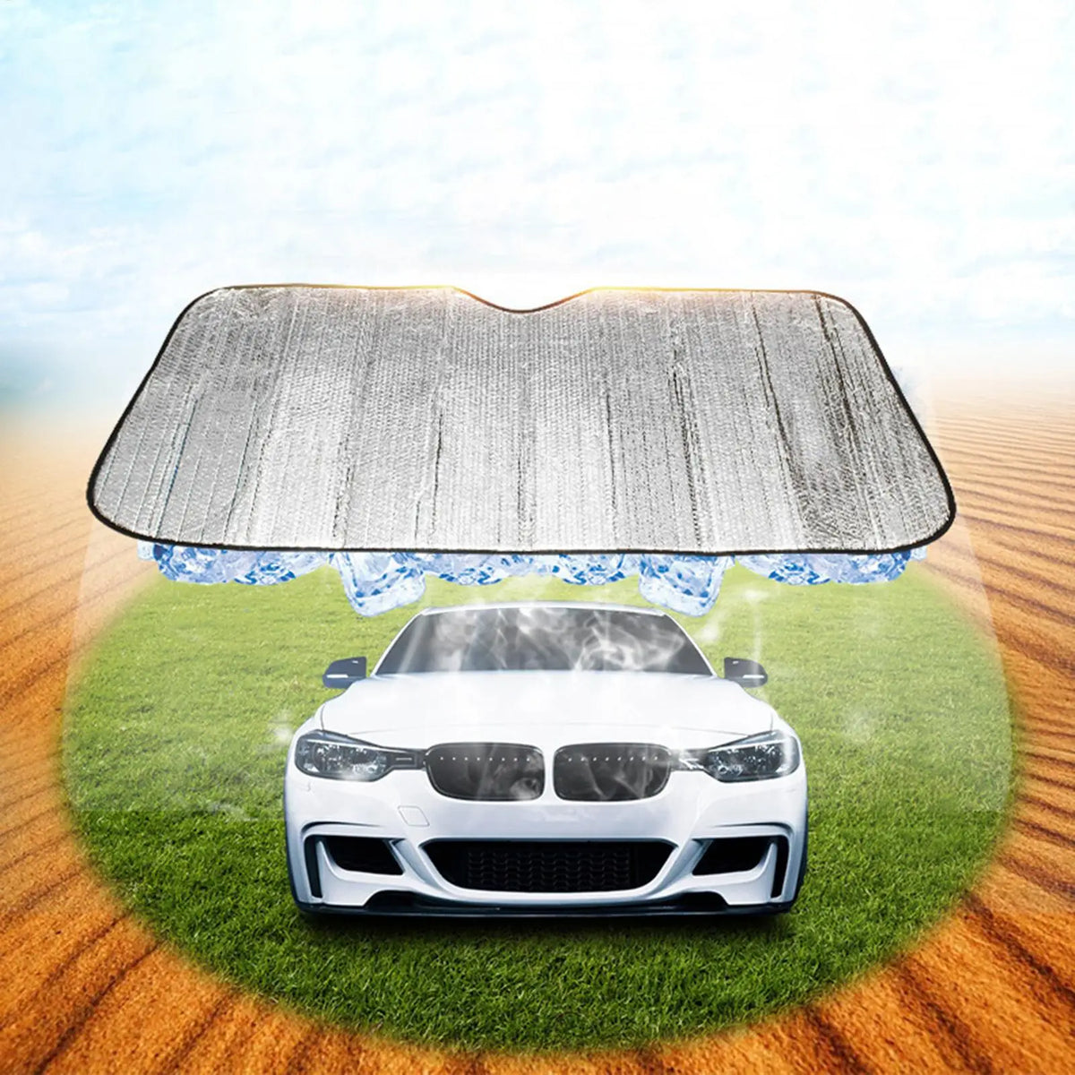 Foldable Car Windshield Sun Shade – UV & Heat Shield Windshield Sun Shade Axl