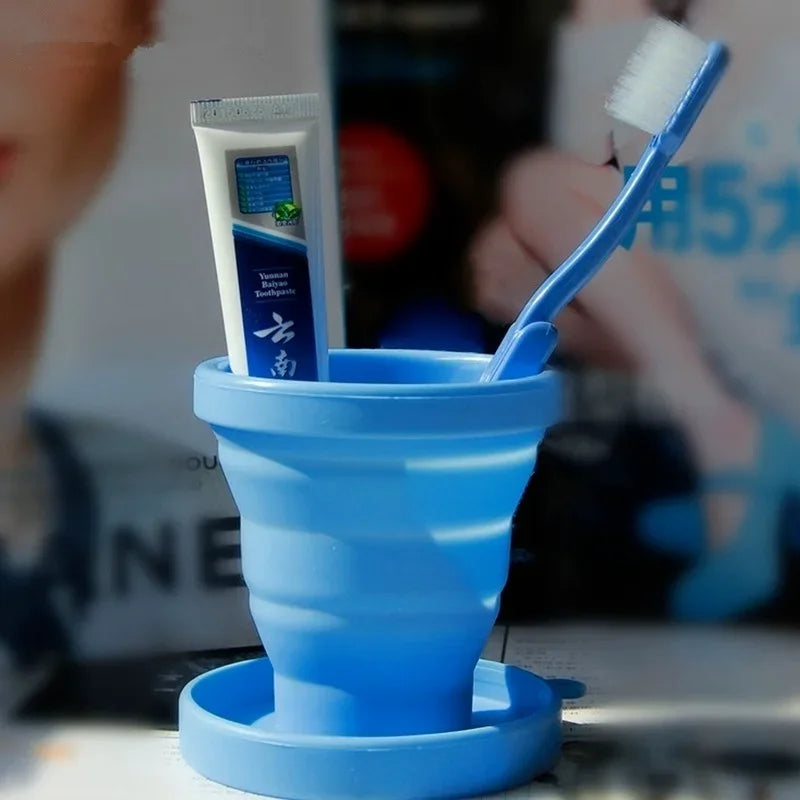 Foldable Silicone Travel Cup – Collapsible Portable Drinking Cup Collapsible Travel Cup Axl