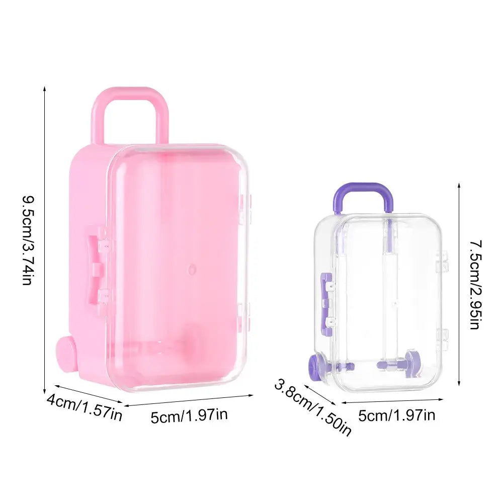 Miniature Doll Suitcase – 1/12 Scale Dollhouse Trunk Accessory Doll Accessory Axl