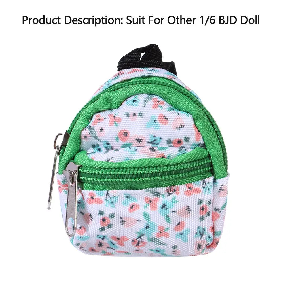 Mini Doll Backpack – Cute Cloth School Bag for 1/6 BJD Dolls Doll Accessory Axl