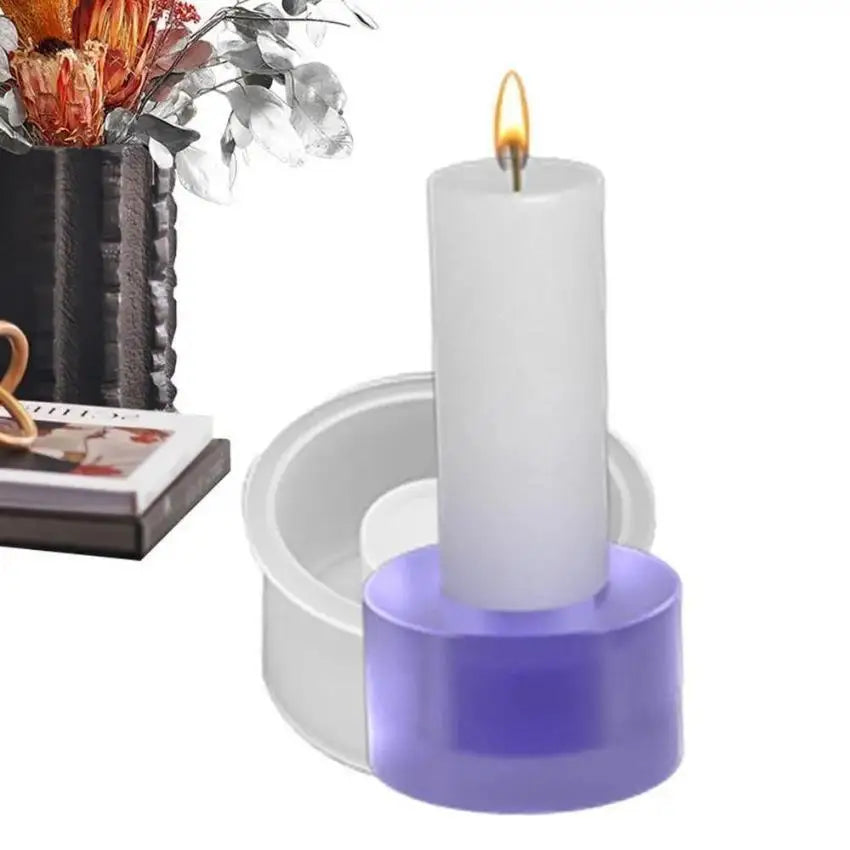 3D Silicone Candle Holder Mold – Heart, Star & Round Shapes Silicone Craft Mold Axl