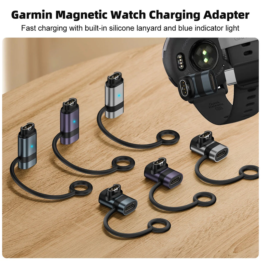USB-C Charger Adapter for Garmin Fenix 7/6/5 & Forerunner Smartwatch Charger Adapter Axl