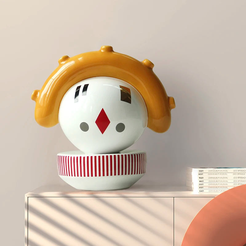 Modern Ceramic Kawaii Figurine – Luxury Desk & Home Décor Doll Ceramic Figurine Axl