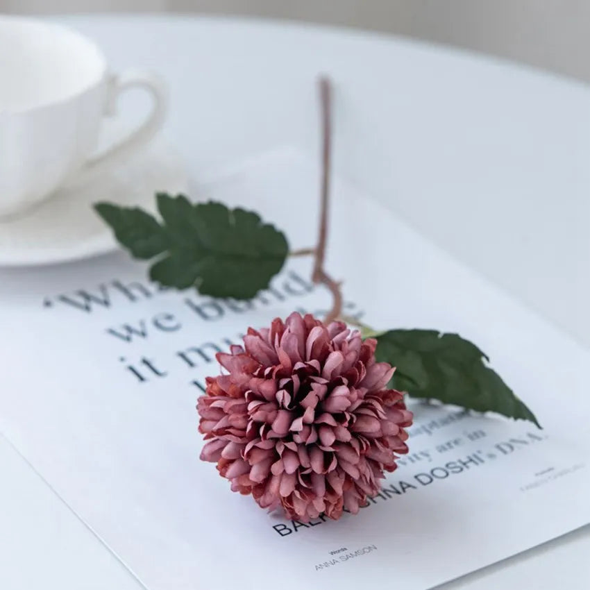 Silk Ball Chrysanthemum Artificial Flowers – Wedding & Home Décor Artificial Silk Flowers Axl color 4 2 pcs