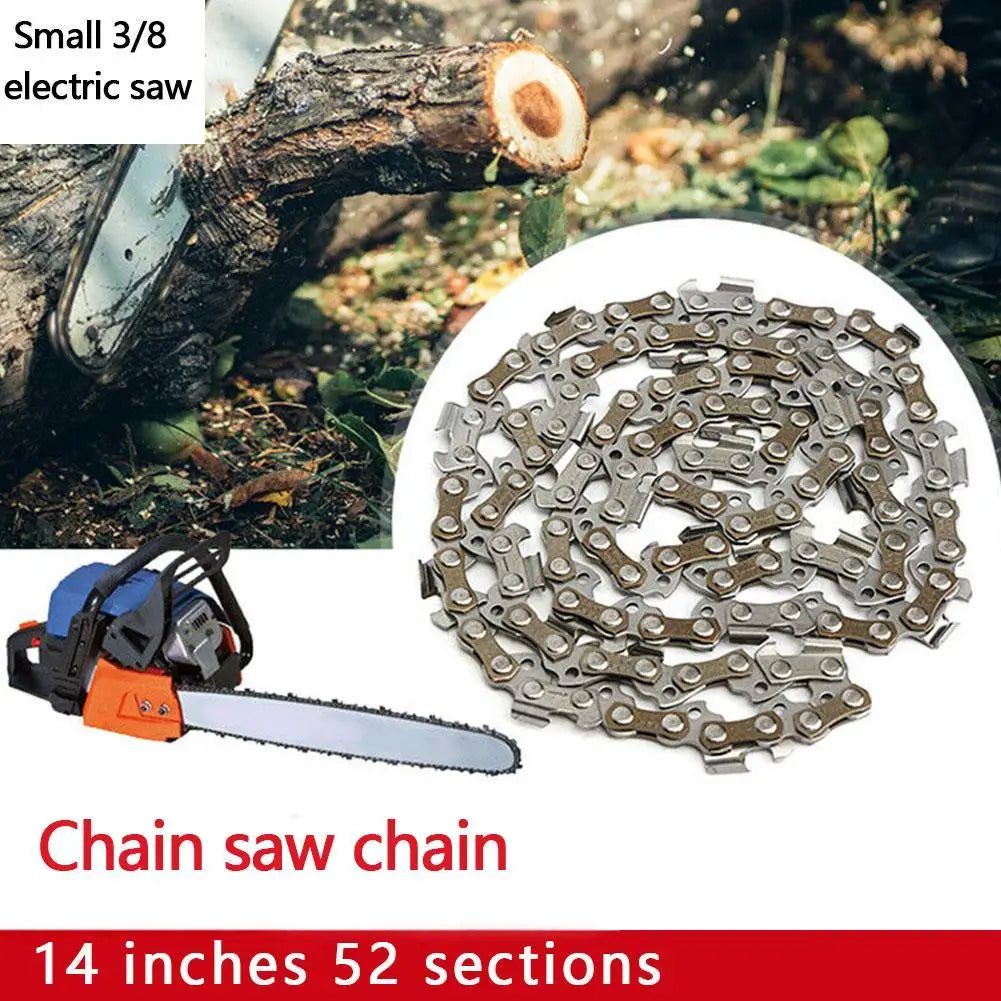 14" Chainsaw Chain 3/8" LP 52 Drive Links – Steel Replacement Chainsaw Chain Axl