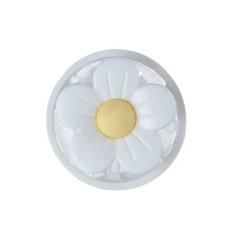 Floating Lint Collector – Flower Hair Filter for Washing Machine Laundry Lint Filter Axl 1Pc White