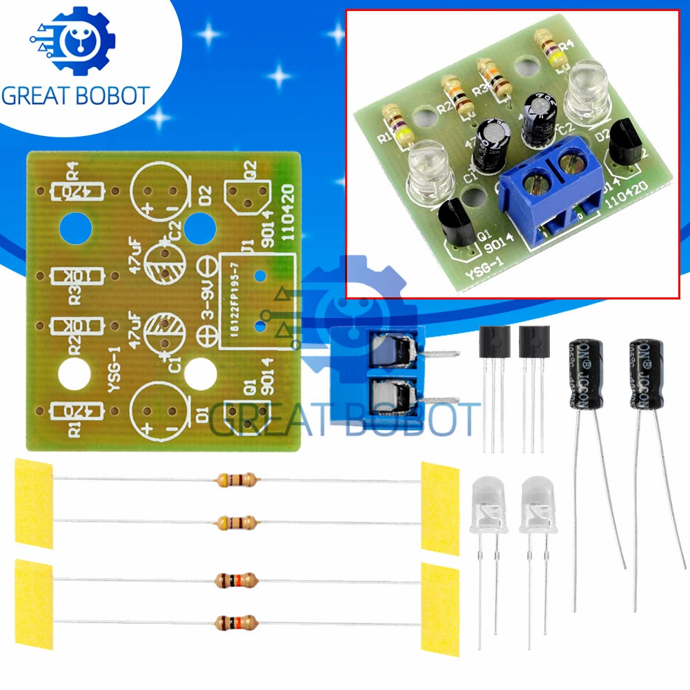 Simple LED Flash DIY Kit for Arduino – 1.2mm SMD Parts LED DIY Kit Axl Default Title