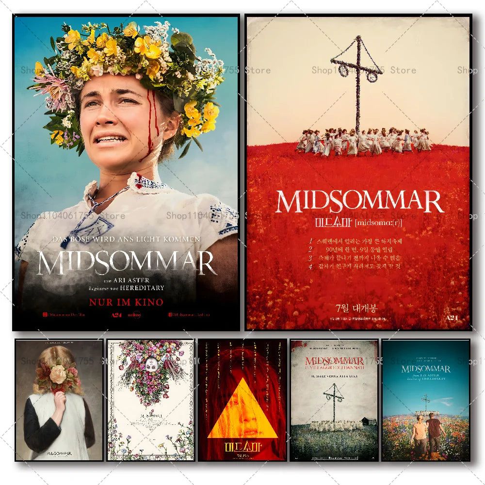 Midsommar Movie Poster Self-Adhesive Waterproof Wall Sticker Wall Art Poster Axl