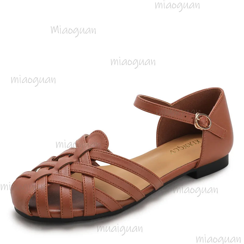 Women's Gladiator Roman Sandals – Low Heel Buckle, Sizes 36–42 Gladiator Sandals Axl