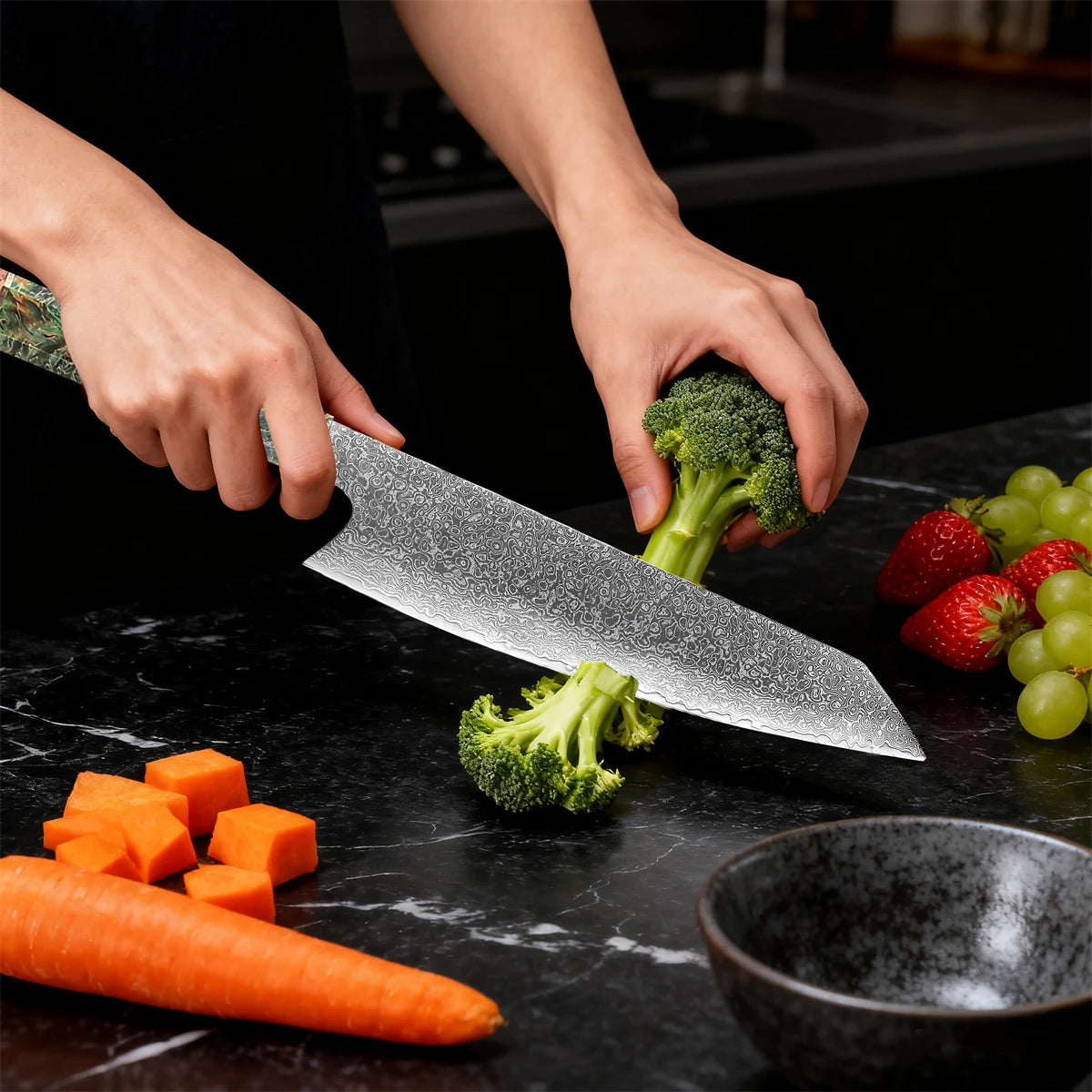 67-Layer Damascus Steel Kiritsuke Chef Knife – 20.4cm Damascus Chef Knife Axl