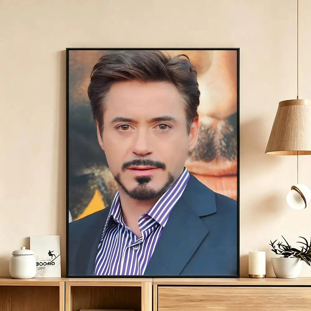 Robert Downey Jr HD Wall Poster – Aesthetic Home Decor Art Wall Art Poster Axl White1 50X70cmNoframe