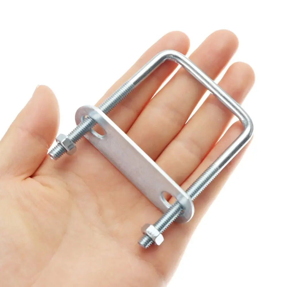 M6 Square U-Bolt Pipe Clamp with Baffle Screw – 2 Sets Pipe U-Clamp Axl