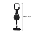 Retractable Phone Tether with Carabiner – Anti-Drop Lanyard Phone Safety Tether Axl Black