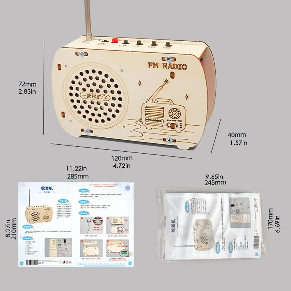DIY Wooden Radio Kit – STEM Electronics Learning Set for Teens STEM Electronics Kit Axl Khaki