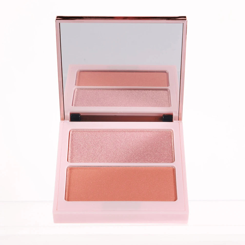 Dual Color Matte Blush & Highlighter Palette | Vegan Private Label Blush Highlighter Palette Axl 03 40pcs with logo