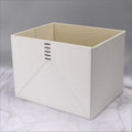 Foldable Leather Storage Box – 50L Large Closet Organizer Bin Foldable Storage Box Axl White