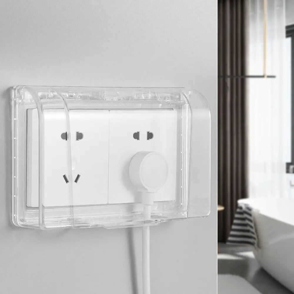 Splashproof 86 Duplex Socket Outlet Cover Box – PS Plastic Socket Cover Box Axl White