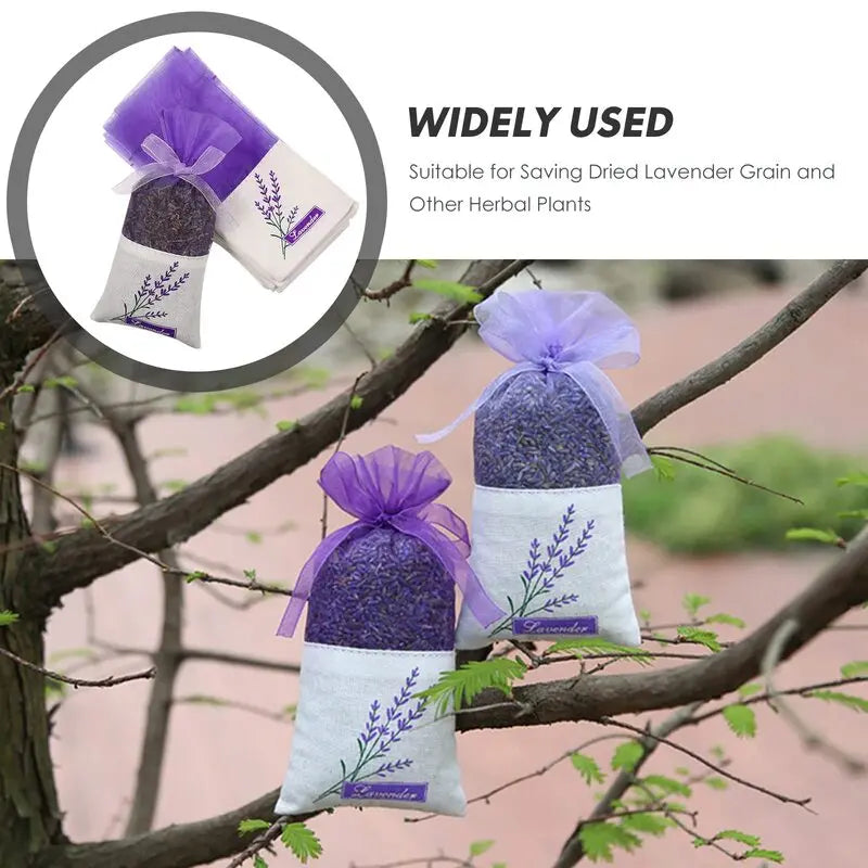 20-Pack Empty Lavender Sachet Bags – Floral Cotton Pouches Fragrance Sachet Pouches Axl