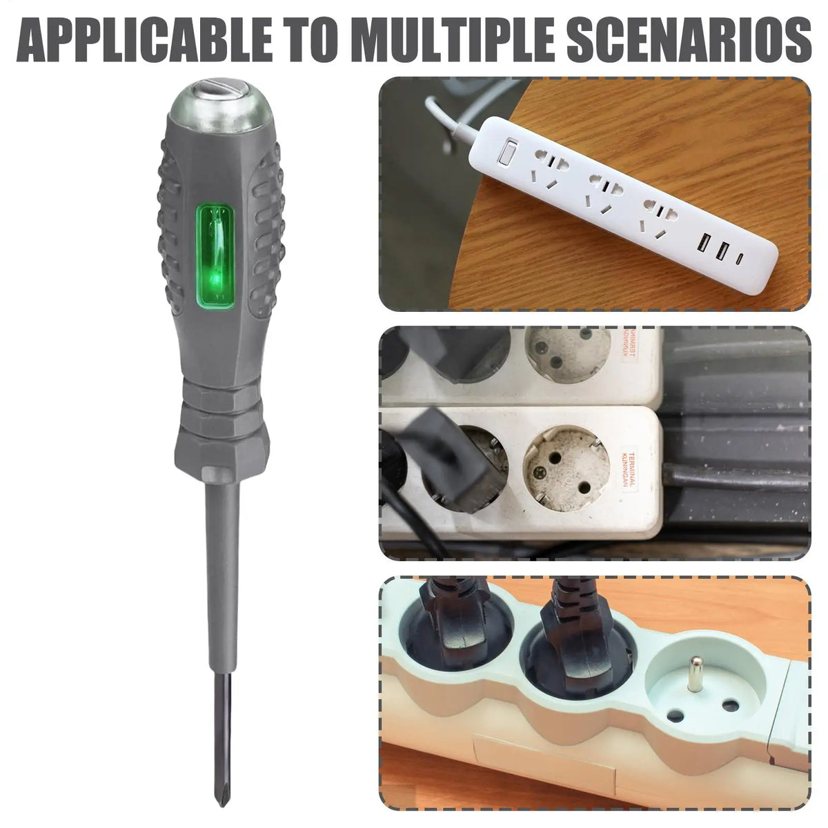 2-in-1 Voltage Tester Screwdriver with LED Light Display Voltage Tester Screwdriver Axl