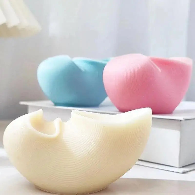 Wavy Fluted Silicone Candle Mold – Geometric DIY Wax Mould Silicone Candle Mold Axl