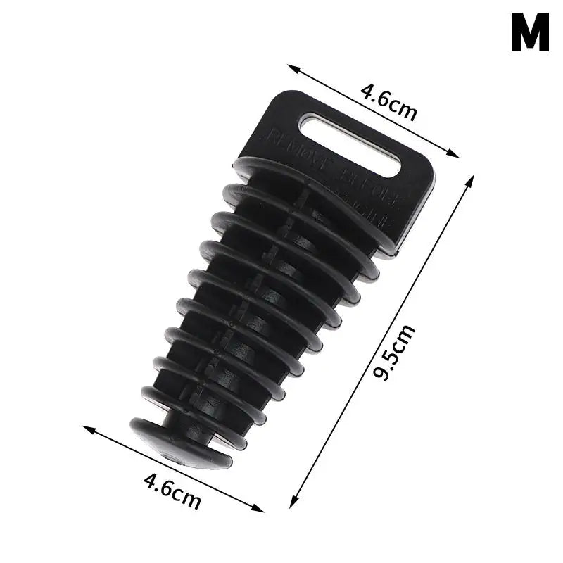 Universal Motorcycle Exhaust Wash Plug – Silicone Pipe Protector Exhaust Pipe Plug Axl M Black Muffler