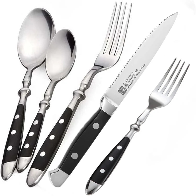Classic Steak Knife Set – German Steel Serrated Blades Steak Knife Set Axl 5 PCS SET China Mainland