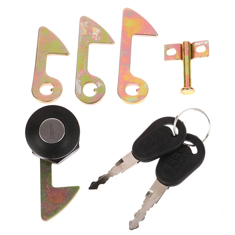 Motorcycle Scooter Tail Box Trunk Lock Set – 1 Lock, 2 Keys & Hooks Motorcycle Trunk Lock Axl