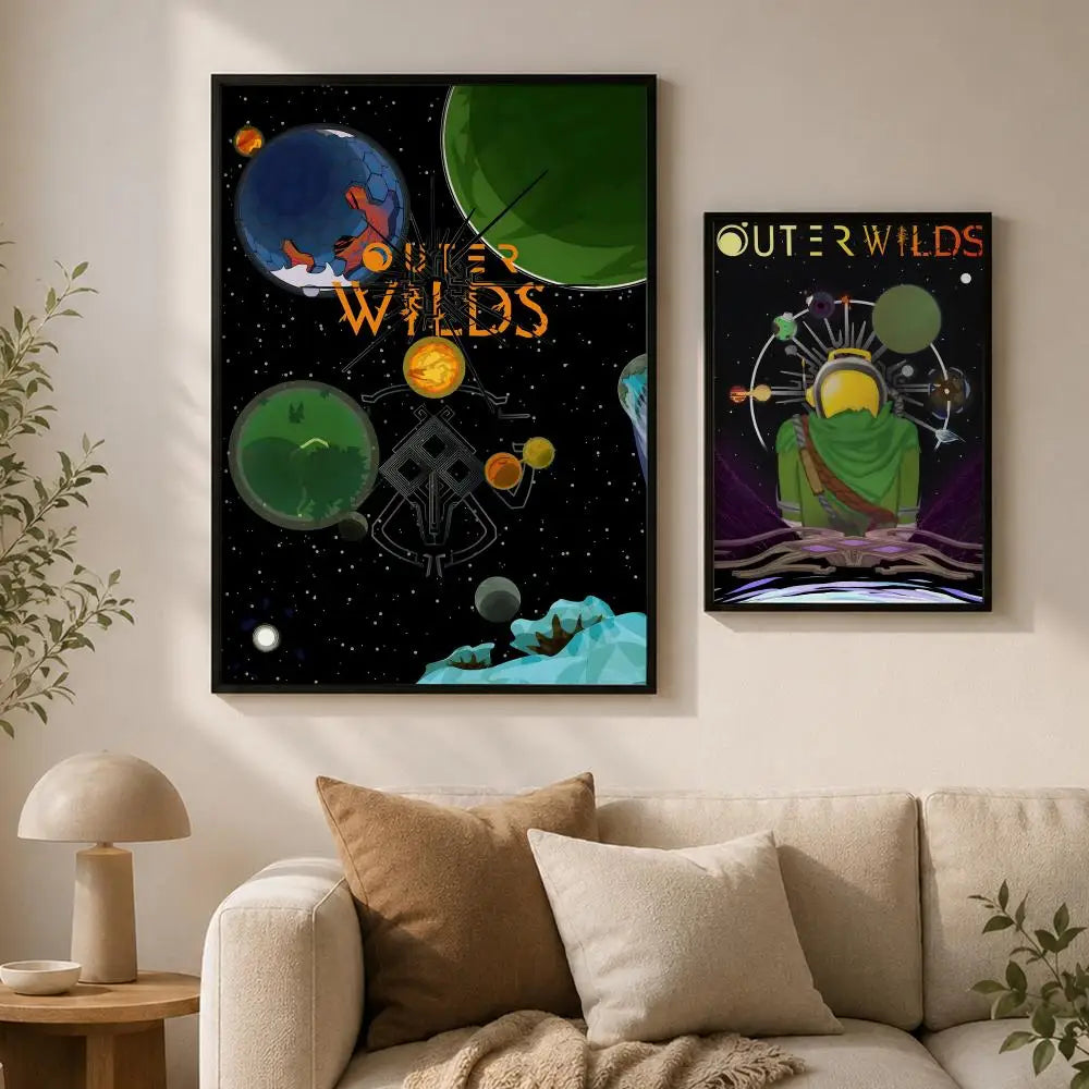 Outer Wilds Poster – Waterproof Peel-and-Stick PVC HD Wall Art Wall Poster Axl
