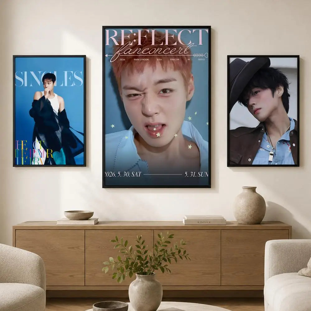 Park Ji-Hoon HD Self-Adhesive Wall Poster | Waterproof Decor Decorative Wall Poster Axl
