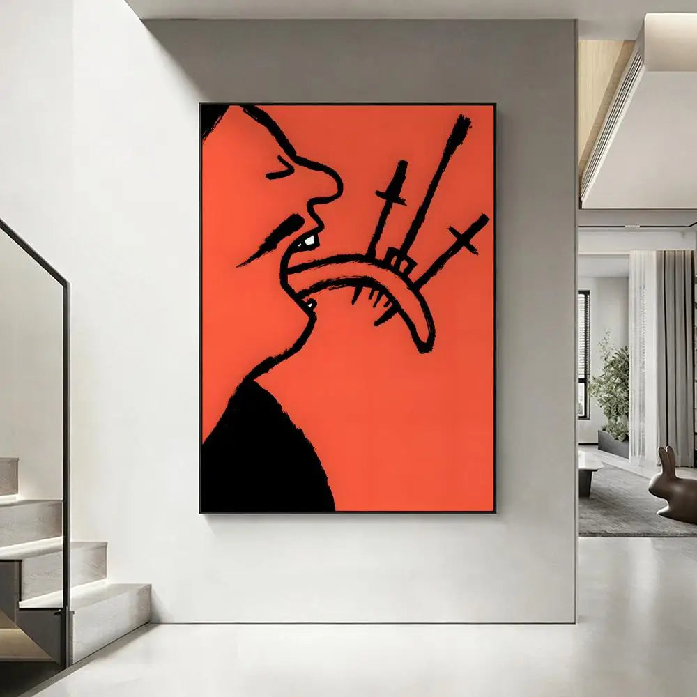 Jean Jullien HD Art Poster – Waterproof Sticky Wall Decor Art Wall Poster Axl White3 50X70cmNoframe