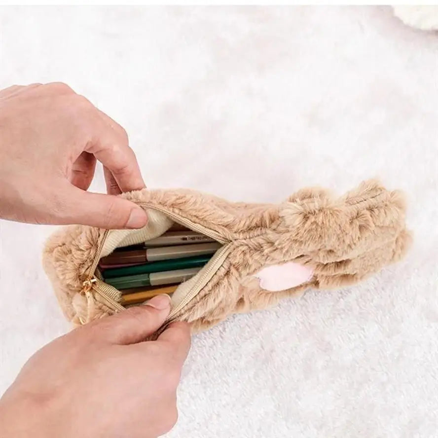 Japanese Plush Cat Claw Pencil Case – Large Capacity Pouch Plush Pencil Case Axl