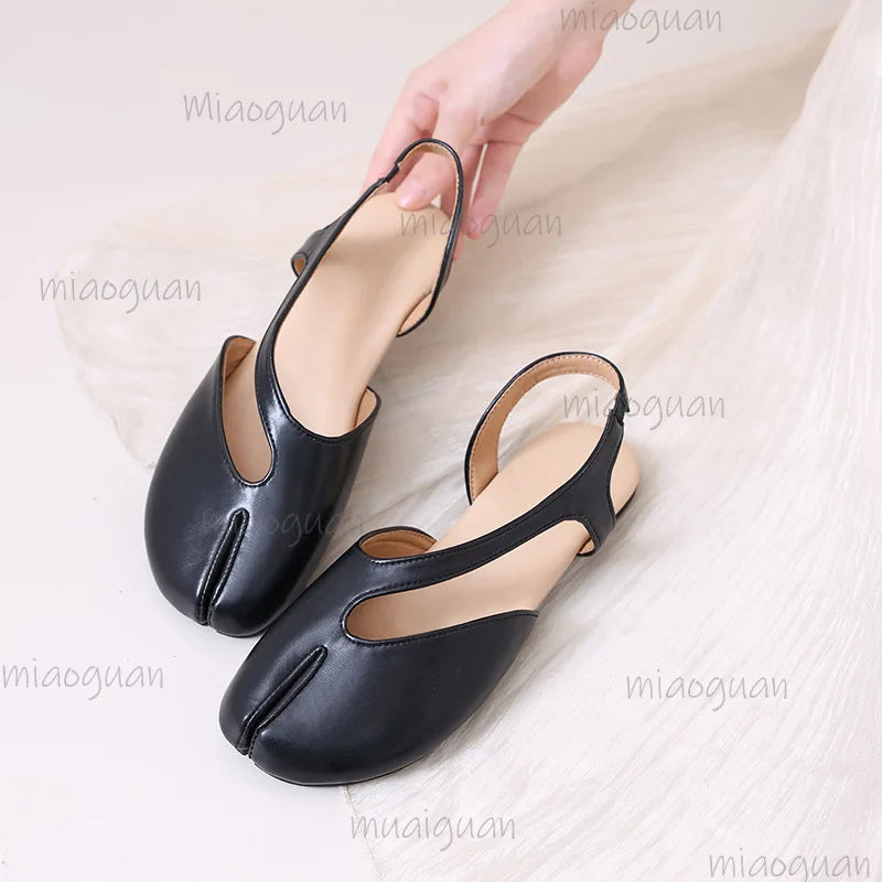 Women's Split Toe Flat Sandals – Slingback Mary Jane Summer Shoes Flat Sandals Axl