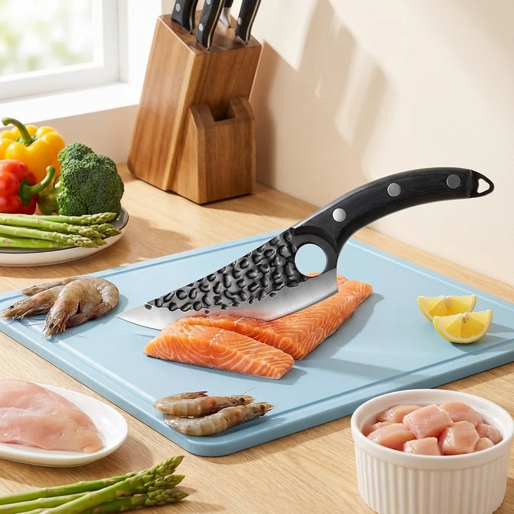 6-Inch Hand-Forged Stainless Steel Chef's Knife with Cover Chef's Knife Axl