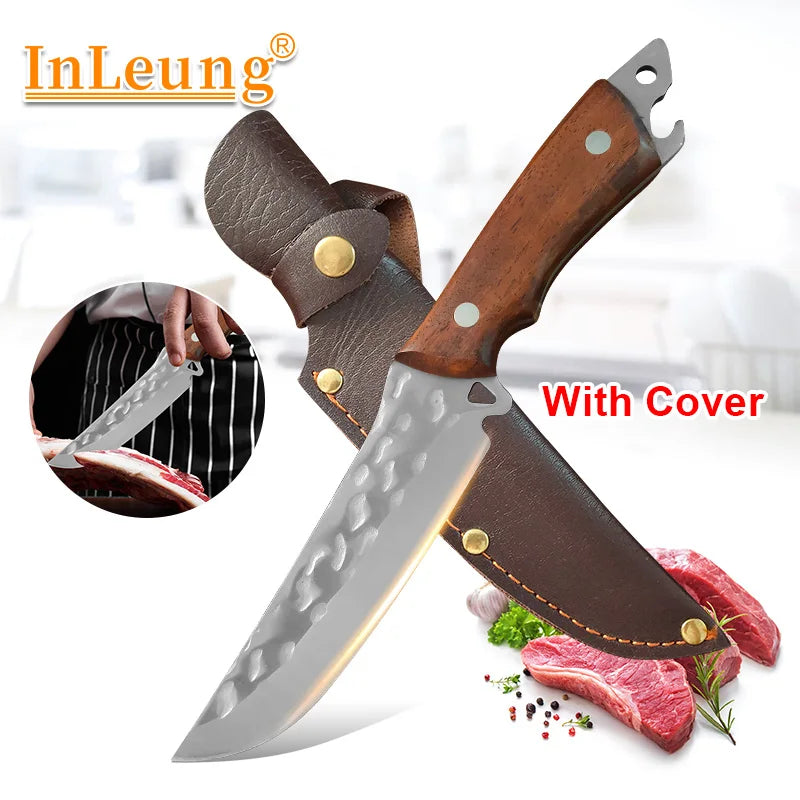 InLeung Handmade Stainless Steel Boning Knife – Chef Butcher Blade Boning Knife Axl