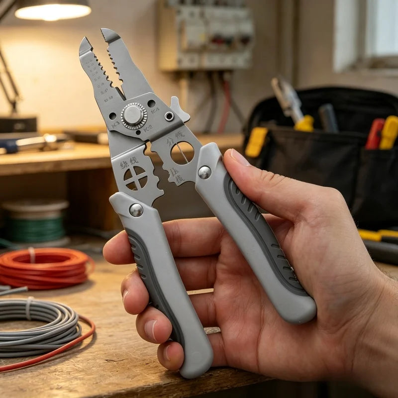 10-in-1 Wire Stripper Crimping Plier – Electrician Tool Wire Stripping Plier Axl