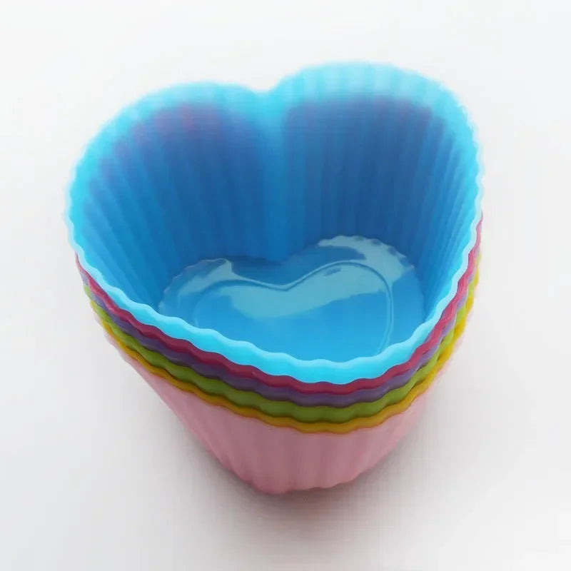 6-Piece Silicone Cupcake Molds – Reusable Nonstick Baking Liners Silicone Baking Molds Axl Love