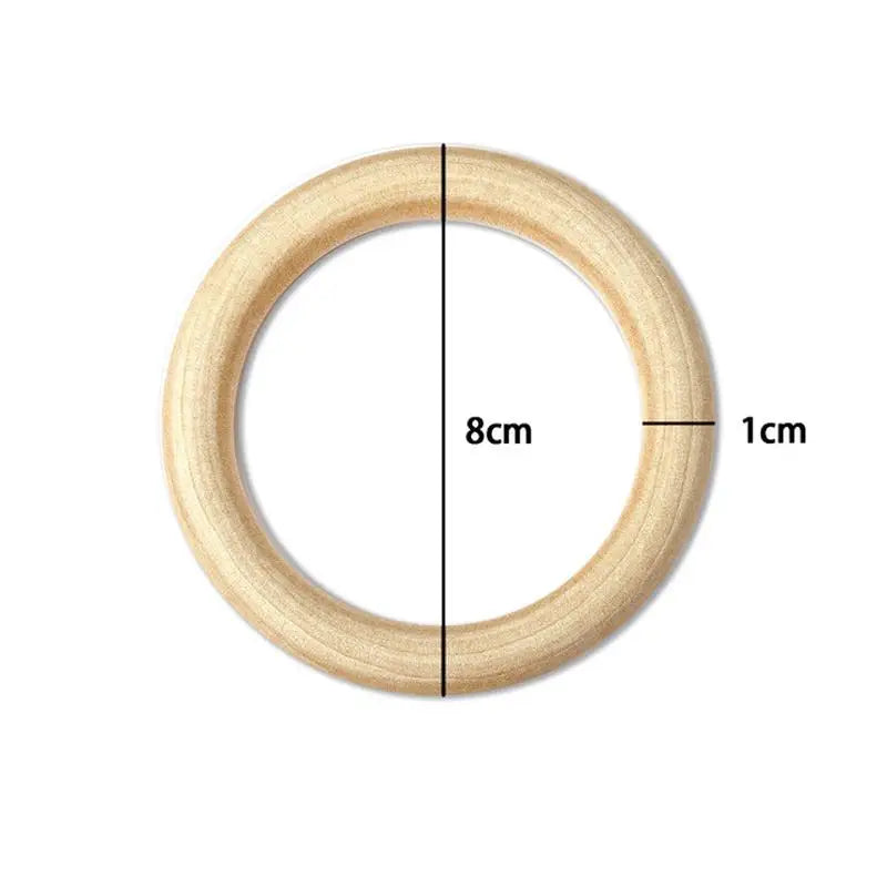 10Pcs Unfinished Wood Rings 40–100mm | Macrame & DIY Crafts Wood Craft Rings Axl 8cm-10pcs