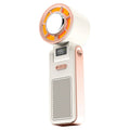 Portable Handheld Mini Fan – 199 Speeds, LED Display, 3600mAh Handheld Mini Fan Axl Beige Pink