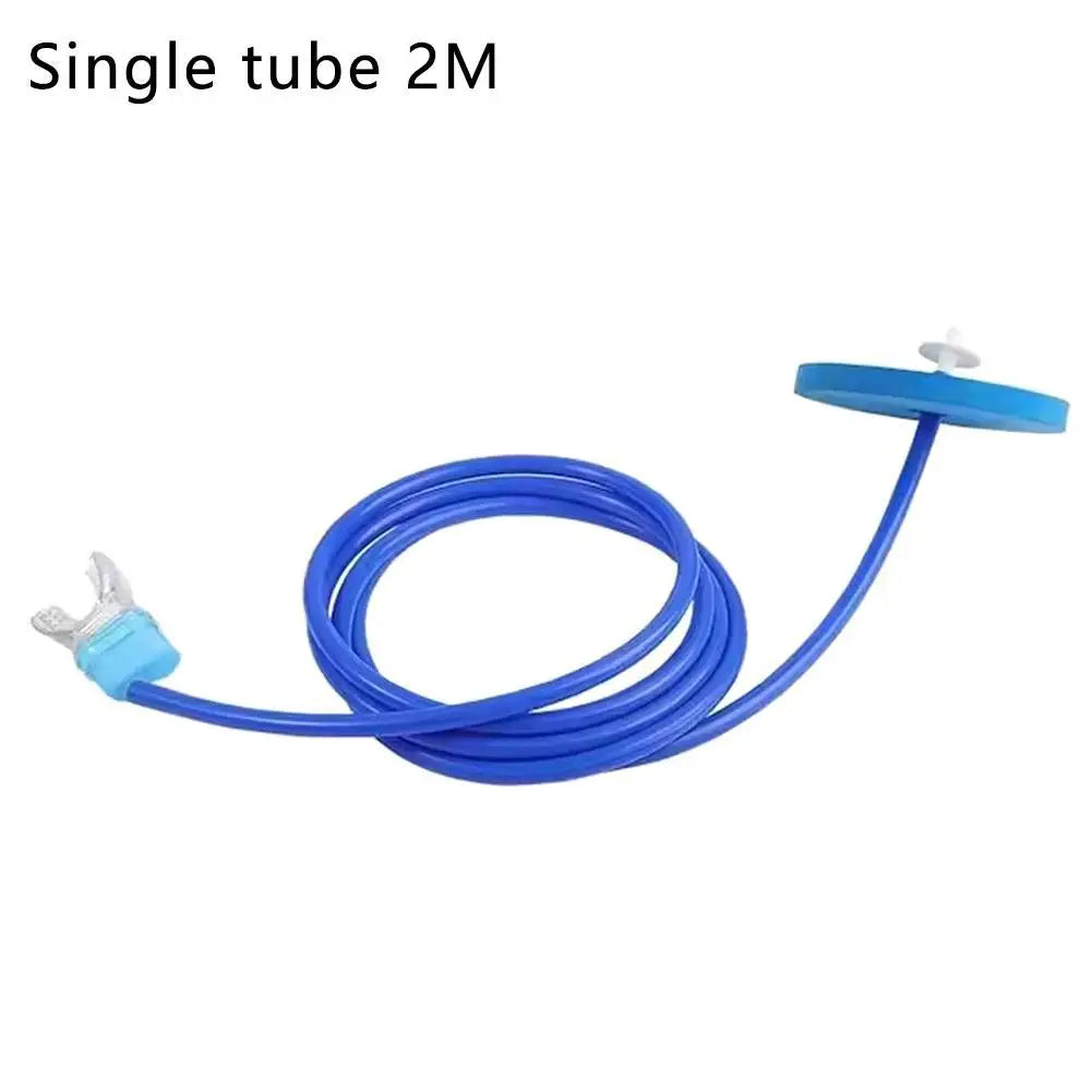 Silicone Snorkel Breathing Tube 1m 2m 3m | Single & Dual Snorkel Breathing Tube Axl Blue 200CM