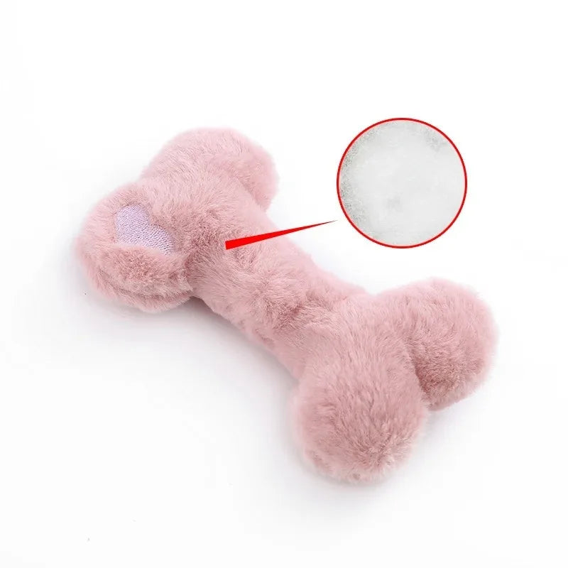 Cute Love Bone Plush Squeaky Dog Toy – Bite-Resistant Plush Dog Toy Axl