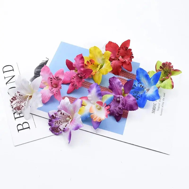Silk Butterfly Orchid Artificial Flowers 20/50 Pcs – Wedding Décor Artificial Flowers Axl MIX 20Pieces