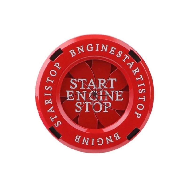 Blade Rotation Start Button Ring – Car Ignition Decoration Cover Car Interior Accessory Axl Red