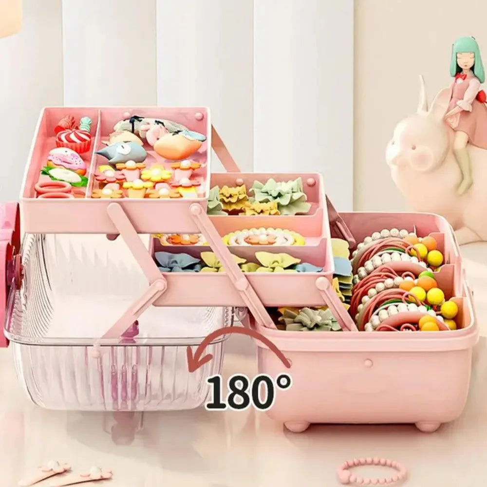 Girls Multi-Layer Jewelry & Hair Accessories Storage Box Accessories Storage Box Axl