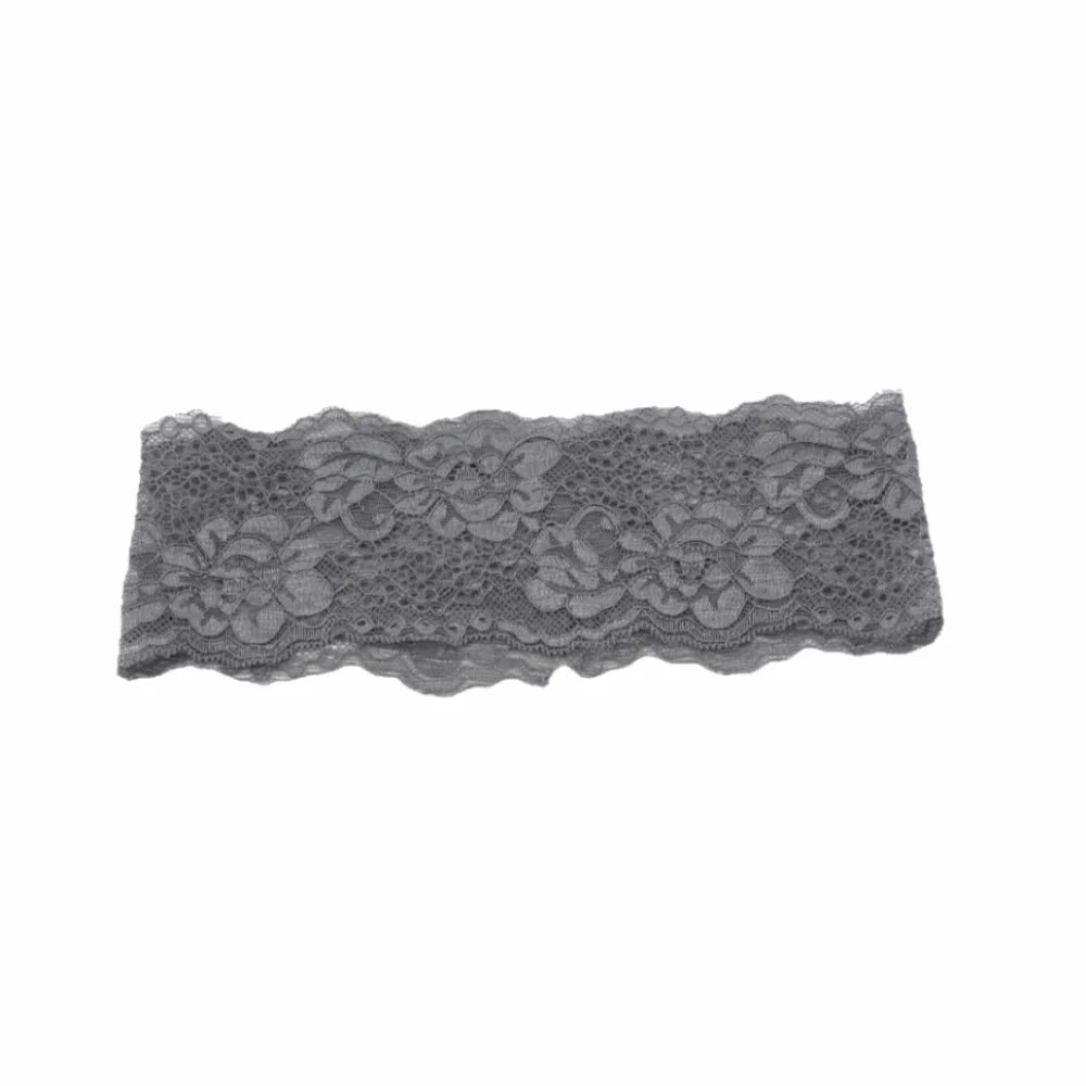 Korean Lace Wide Headband – Breathable Mesh Hair Wrap for Women Lace Hair Headband Axl Grey