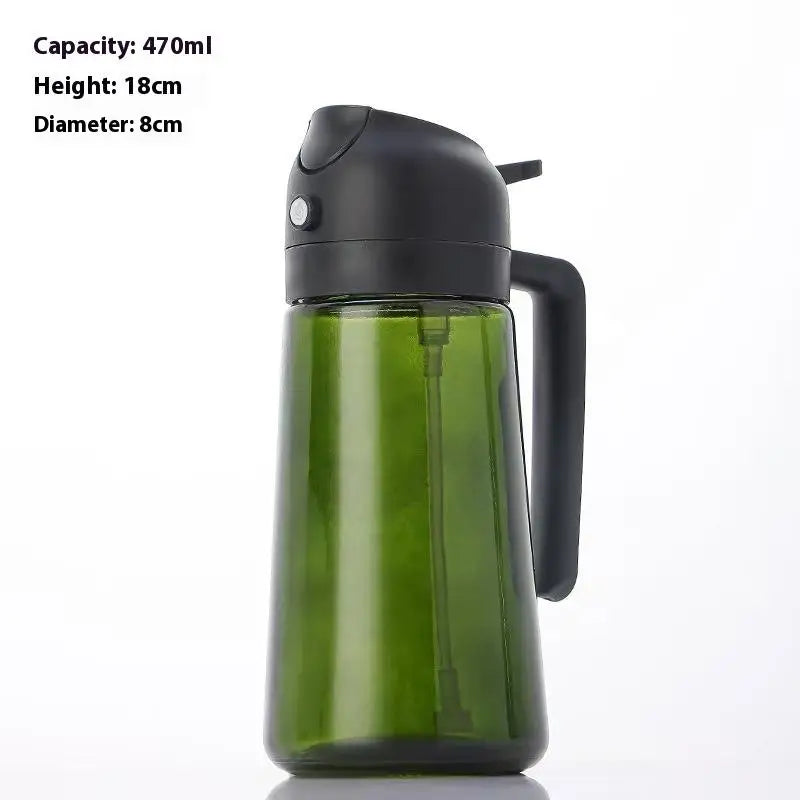 2-in-1 Glass Olive Oil Spray & Pour Bottle | Dark Mist Sprayer Oil Spray Bottle Axl