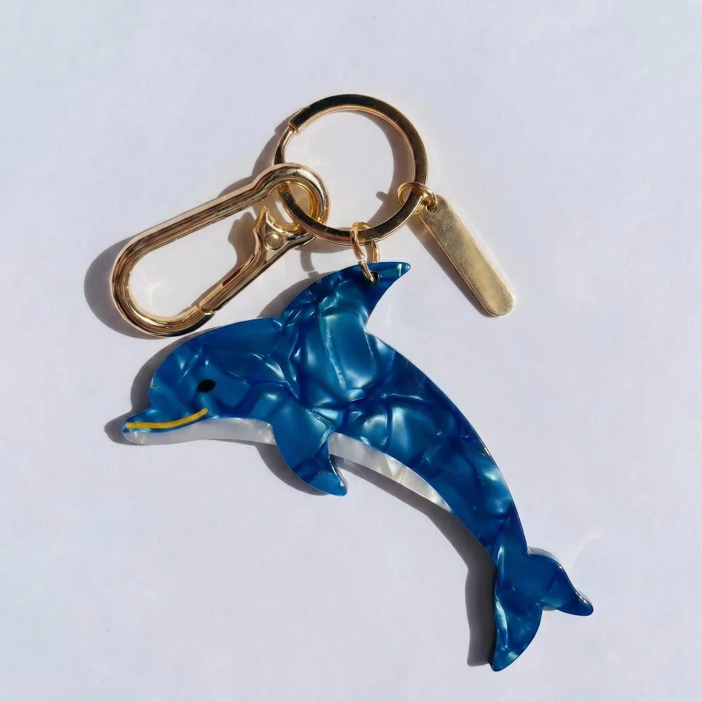 Retro Ocean Acrylic Keychain – Surfboard Crab Bag Charm Pendant Acrylic Keychain Charm Axl Style 16