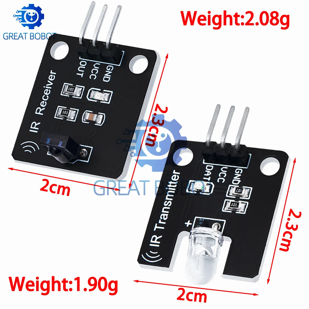 IR Infrared Transmitter & 38kHz Receiver Sensor Module Kit Arduino IR Sensor Module Kit Axl
